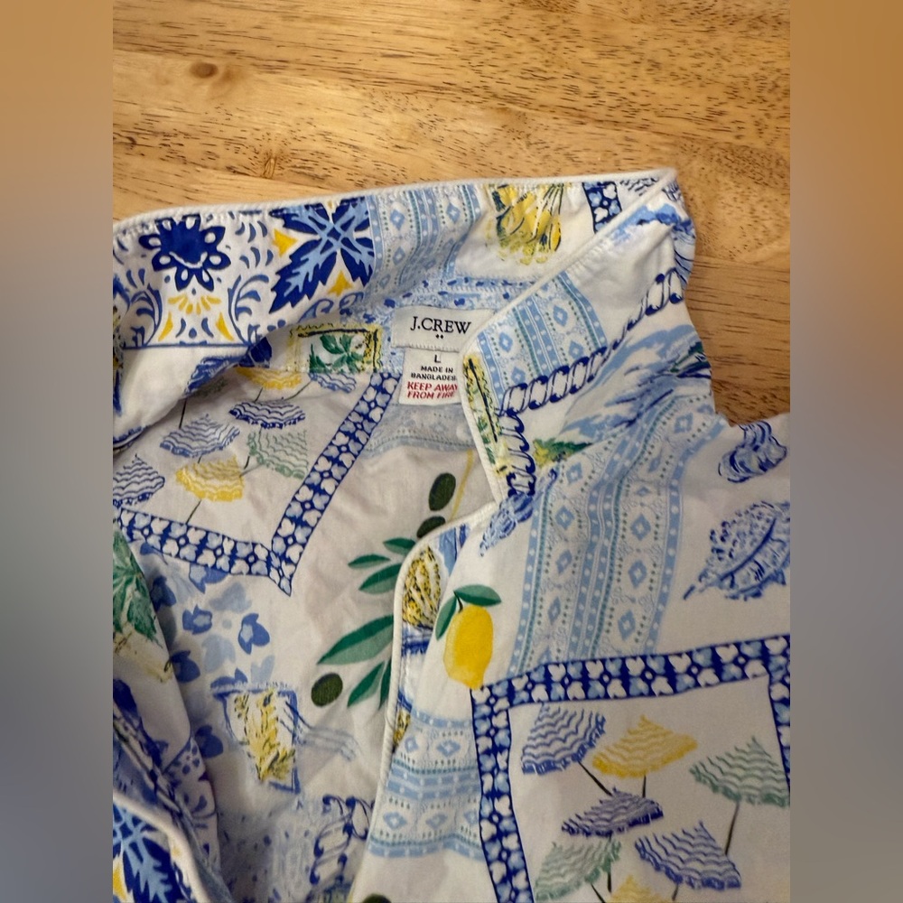 J.Crew Factory Women’s lemon print Short Pajama Set Size: large - Picture 5 of 6
